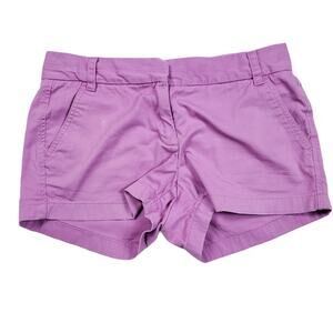 J.Crew Womens Classic Preppy Lilac/Lavender Purple Cuffed Chino Relaxed Short 6